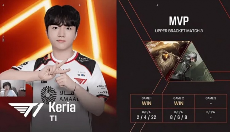 EWC韩国预选：Keria砍下10/10/30的战绩，拿下T1对阵BRO系列赛MVP